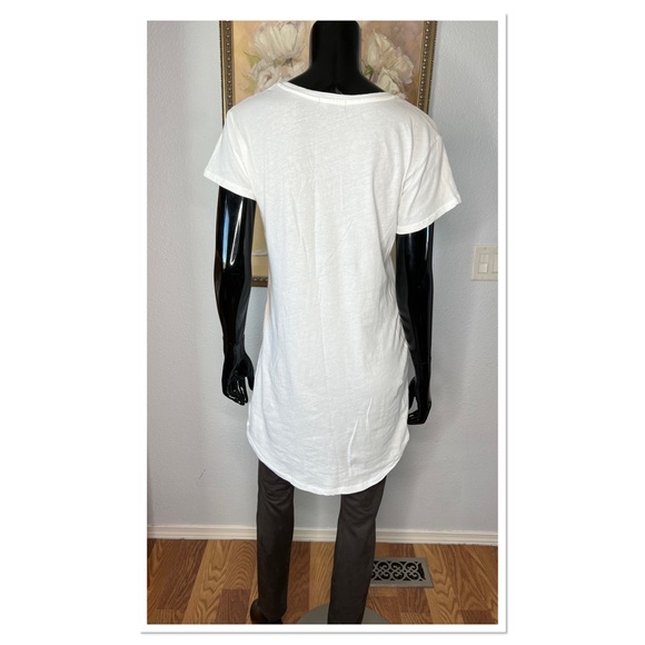 WILDFOX WHITE SCOOP NECK SWIM COVER HIGH LOW SIZE M - Picture 4 of 7